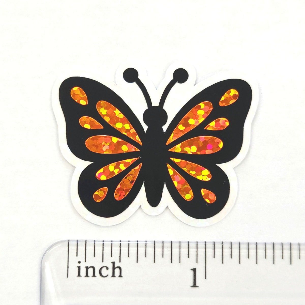 Glitter Vinyl Butterfly Die Cut Stickers for scrapbooks, greeting cards, journals and paper crafts.
