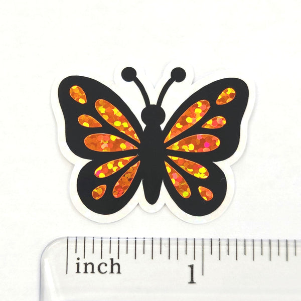 Glitter Vinyl Butterfly Die Cut Stickers for scrapbooks, greeting cards, journals and paper crafts.