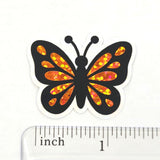 Mini Orange Monarch Butterfly Sticker Set, Die-Cut Vinyl butterflies for kids teachers planners and journals.