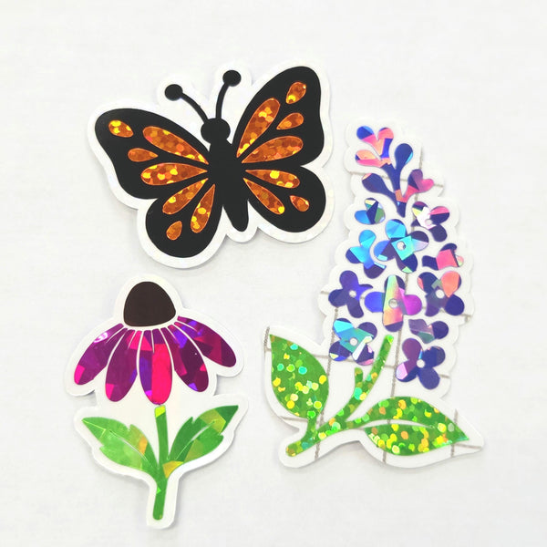 Purple Butterfly Stickers Set