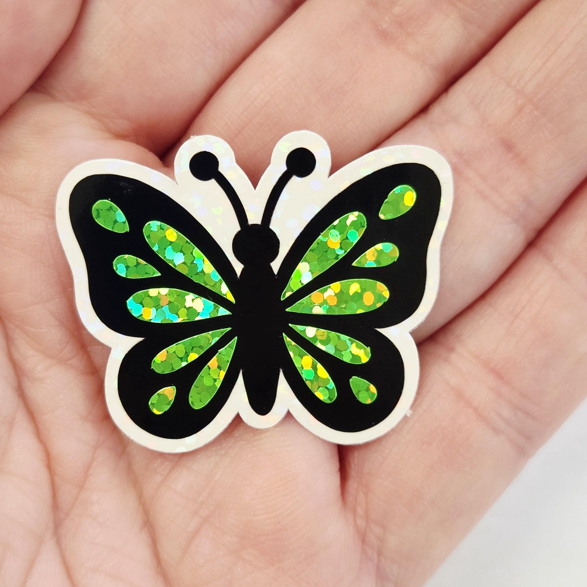 Glitter Vinyl Butterfly Die Cut Stickers for scrapbooks, greeting cards, journals and paper crafts.