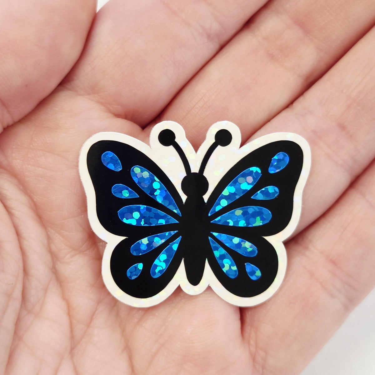 Glitter Vinyl Butterfly Die Cut Stickers for scrapbooks, greeting cards, journals and paper crafts.