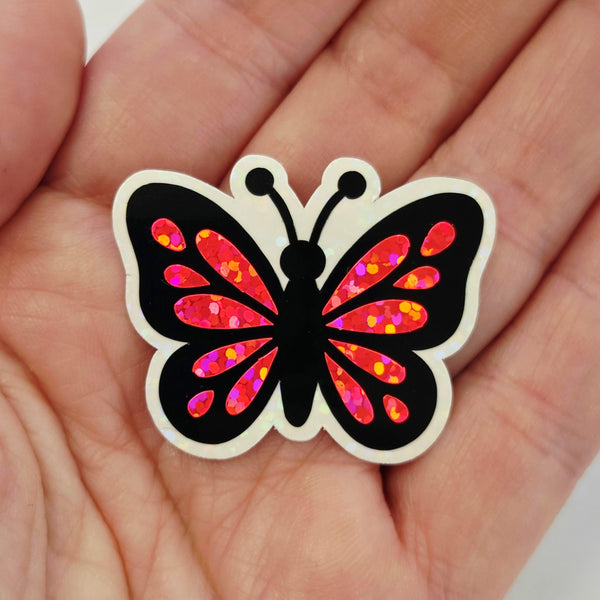 Glitter Vinyl Butterfly Die Cut Stickers for scrapbooks, greeting cards, journals and paper crafts.