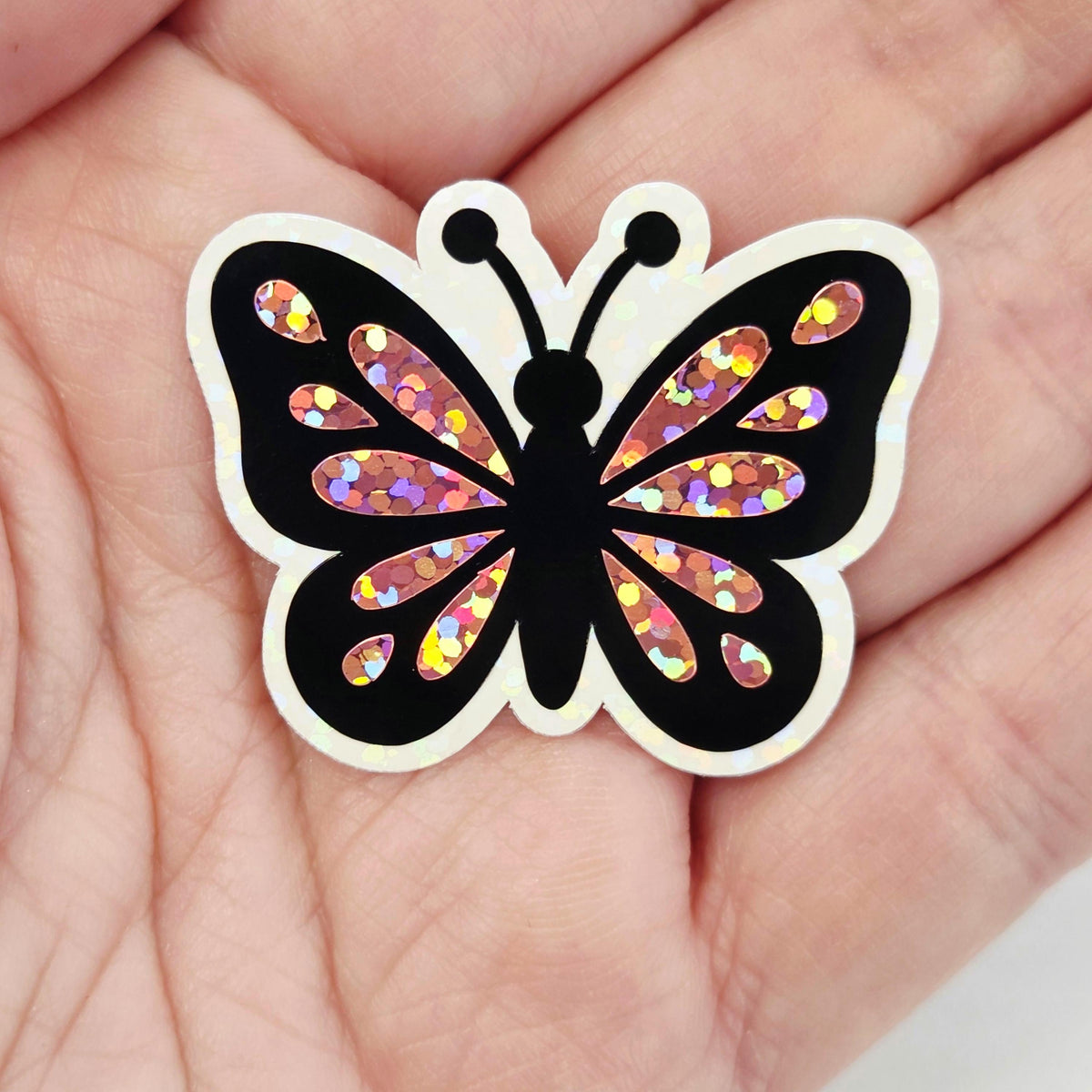 Glitter Vinyl Butterfly Die Cut Stickers for scrapbooks, greeting cards, journals and paper crafts.