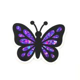 Purple Butterfly Stickers Set
