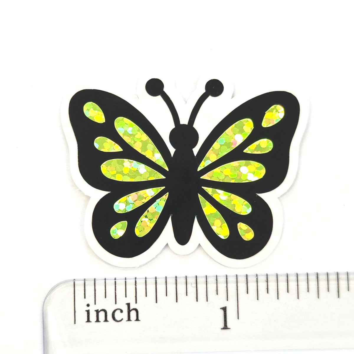 Mini Yellow Butterfly Sticker Set, Die-Cut Vinyl butterflies for kids teachers planners and journals.
