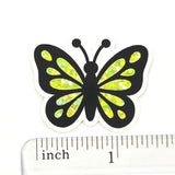 Mini Yellow Butterfly Sticker Set, Die-Cut Vinyl butterflies for kids teachers planners and journals.