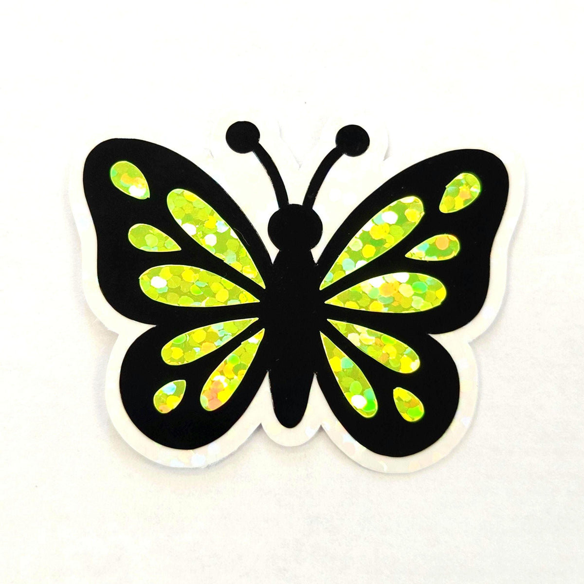 Mini Yellow Butterfly Sticker Set, Die-Cut Vinyl butterflies for kids teachers planners and journals.
