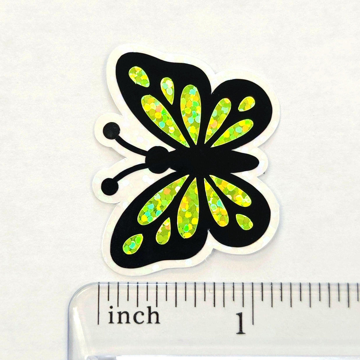 Mini Yellow Butterfly Sticker Set, Die-Cut Vinyl butterflies for kids teachers planners and journals.