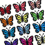 Mini Yellow Butterfly Sticker Set, Die-Cut Vinyl butterflies for kids teachers planners and journals.