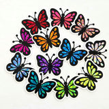 Mini Turquoise Butterfly Sticker Set, Die-Cut Sparkly Vinyl butterflies for kids teachers planners and journals.