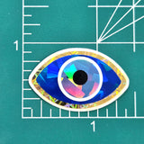 Purple Evil Eye Die Cut Sticker Set for DIY crafts, scrapbook decorations and greeting cards, good luck symbol.