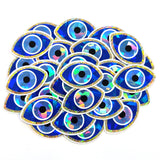 Green Evil Eye Die Cut Sticker Set for DIY crafts, scrapbook decorations and greeting cards, good luck symbol.