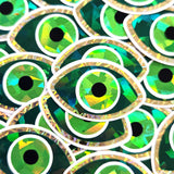 Purple Evil Eye Die Cut Sticker Set for DIY crafts, scrapbook decorations and greeting cards, good luck symbol.