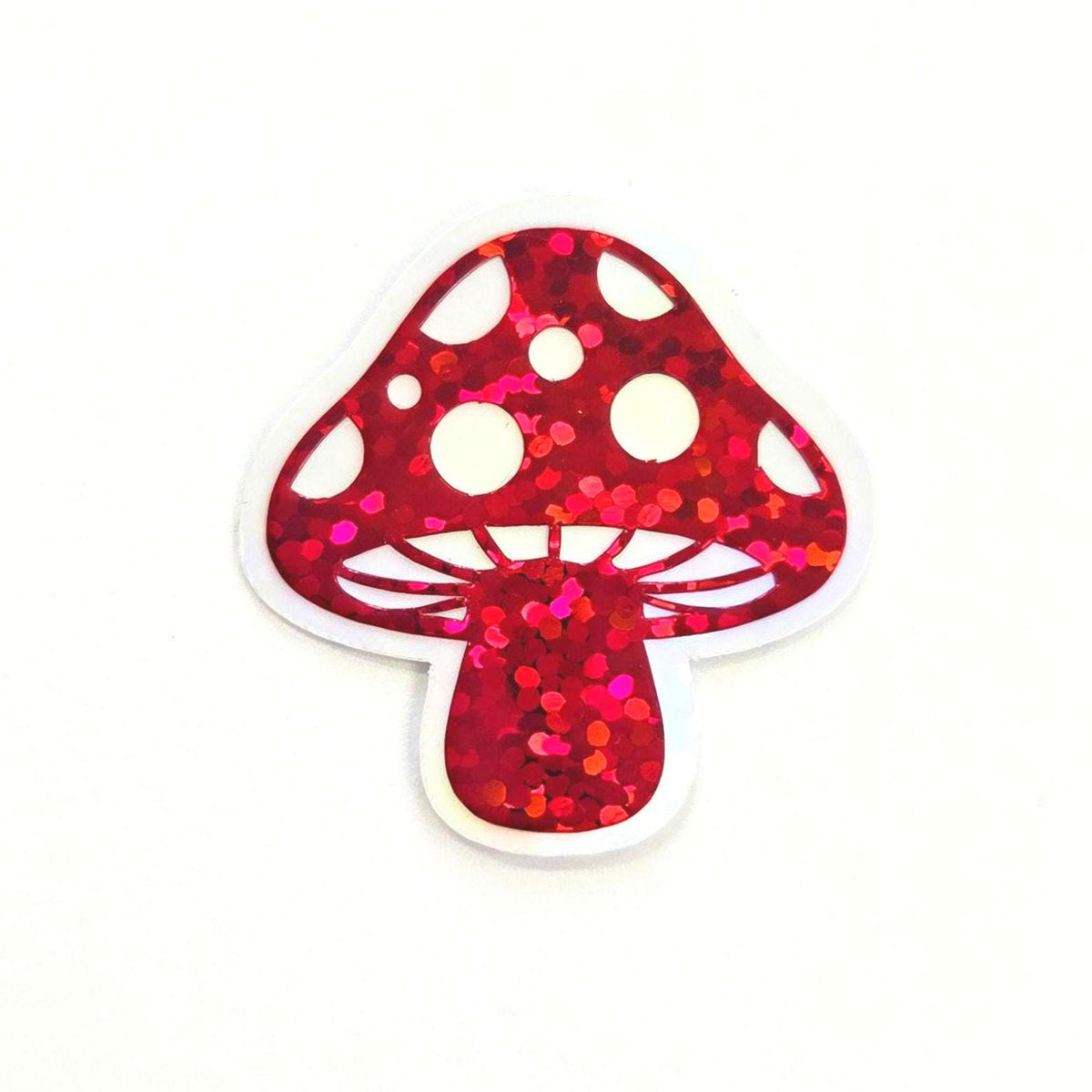 Red Mushroom Sticker Bundle, Die-Cut Woodland Fairycore Decals, Handmade Vinyl Toadstools