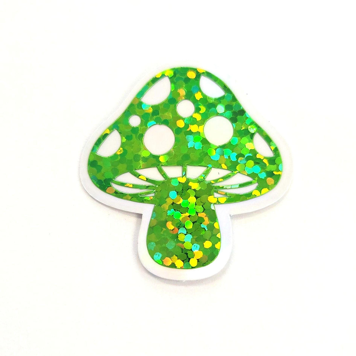 Green Mushroom Sticker Bundle, Die-Cut Woodland Fairycore Decals, Handmade Vinyl Toadstools