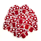 Red Mushroom Sticker Bundle, Die-Cut Woodland Fairycore Decals, Handmade Vinyl Toadstools
