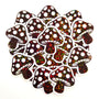 Brown Mushroom Die Cut Stickers, Vinyl Woodland Fairycore Craft Supplies for Journals, Cards, Scrapbook Pages, Sparkly Toadstools