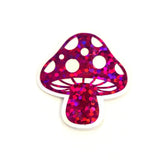 Pink Mushroom Stickers, Vinyl Die-Cuts for DIY Woodland Fairy Houses, Handmade Vinyl Toadstools