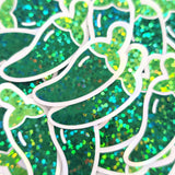 Green Jalapeno Peppers Sticker Set, Vegetable Garden Die Cut Vinyl Decals, spicy food label