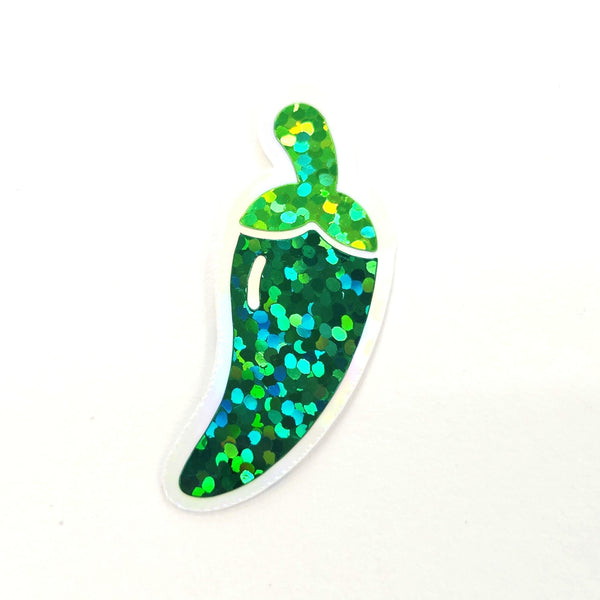 Green Jalapeno Peppers Sticker Set, Vegetable Garden Die Cut Vinyl Decals, spicy food label