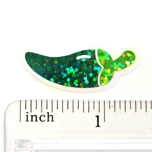 Green Jalapeno Peppers Sticker Set, Vegetable Garden Die Cut Vinyl Decals, spicy food label
