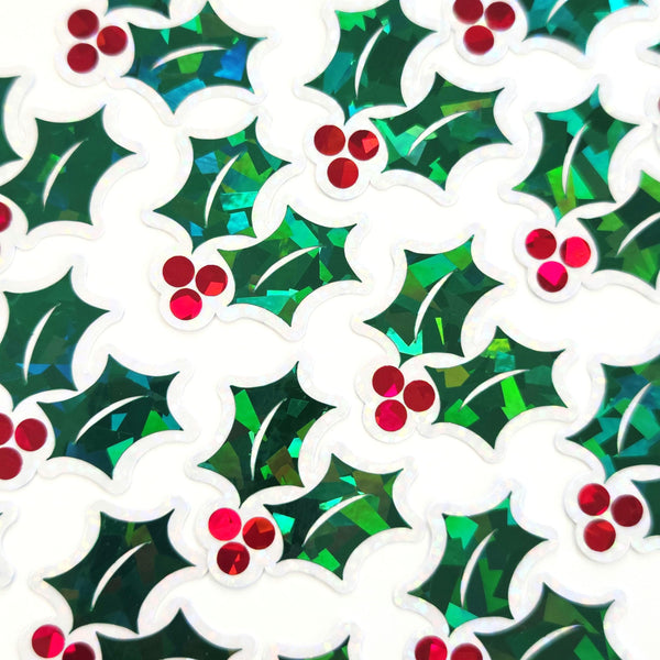 holly die cut stickers