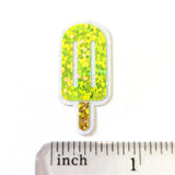 Blue Popsicle Stickers, set of 24 Sparkly Ice Pop Die Cut Stickers for Birthday Party Invitations, Envelopes, and Summer Scrapbook page