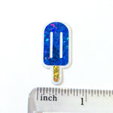 Red Popsicle Stickers, set of 24 Sparkly Ice Pop Die Cut Stickers for Birthday Party Invitations, Envelopes, and Summer Scrapbook pages.