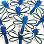 Blue Dragonfly Die-Cut Stickers, Glitter Bug Vinyl Decals, Journal Crafts