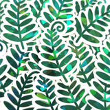 Woodland Fern Sticker, Green Glitter Die Cut leaves for cottagecore fairy gardens, notebooks, journals and scrapbook pages.