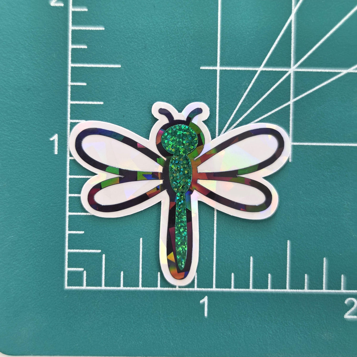 Dark Green Dragonfly Die-Cut Stickers for scrapbooks, journals and craft projects
