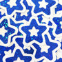 Blue Glitter Star Stickers, Vinyl Die Cuts, set of 30 stars for crafts, journals, scrapbooks and classroom projects.