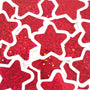 Red Glitter Star Stickers, set of 30 Vinyl Die Cuts, sparkly stars for crafts, journals, scrapbooks and classroom projects.