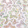 Silver Glitter Star Die Cut Stickers, set of 30 sparkly stars for crafts, journals, scrapbooks and classroom projects.