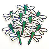 Dark Green Dragonfly Die-Cut Stickers for scrapbooks, journals and craft projects