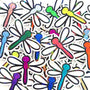 Glitter Dragonfly Die-Cut Stickers, set of 15 Multi-Color Vinyl Decals for Journals, Planners, Crafts