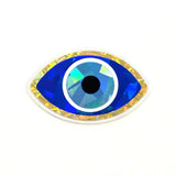 Blue Evil Eye Die Cut Sticker Set for DIY crafts, scrapbook decorations and greeting cards, good luck symbol.