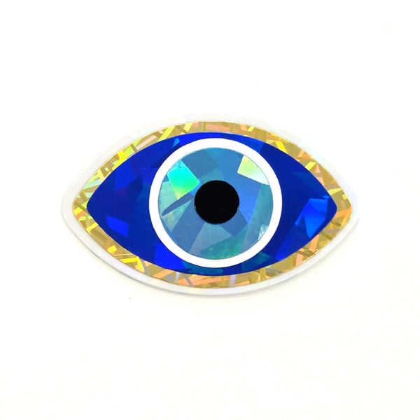 Purple Evil Eye Die Cut Sticker Set for DIY crafts, scrapbook decorations and greeting cards, good luck symbol.
