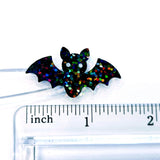 Black Bats Die Cut Sparkly Sticker Set for Halloween, spooky season crafts