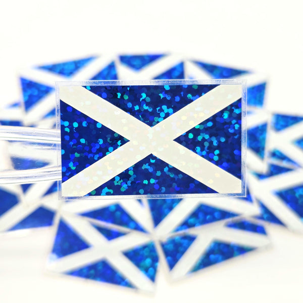 Scotland Flag Die Cut Sticker Set, Scottish Saltire Decal, Tartan Army Sticker, Blue White Scottish Pride Gift