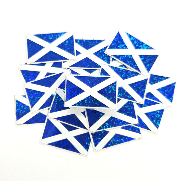 Scotland Flag Die Cut Sticker Set, Scottish Saltire Decal, Tartan Army Sticker, Blue White Scottish Pride Gift