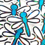 Turquoise Glitter Dragonfly Die-Cut Stickers, Bug Vinyl Decals, Journal Crafts