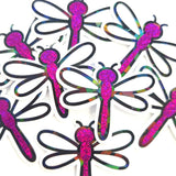 Light Blue Dragonfly Die-Cut Stickers, Glitter Bugs for Journals, Greeting Cards, Paper Craft Embellishments
