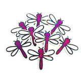 Hot Pink Dragonfly Die-Cut Stickers, Glitter Bug Vinyl Decals, Journal Crafts