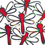 Red Dragonfly Die-Cut Stickers, Glitter Bug Vinyl Decals, Journal Crafts