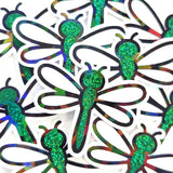 Dark Green Dragonfly Die-Cut Stickers for scrapbooks, journals and craft projects