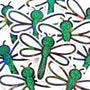Dark Green Dragonfly Die-Cut Stickers for scrapbooks, journals and craft projects