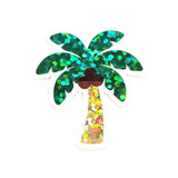 Coconut Palm Trees Die Cut Stickers, tropical island decor for journals, planners, beach vacation scrapbook pages and coastal paper crafts.