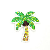 Coconut Palm Trees Die Cut Stickers, tropical island decor for journals, planners, beach vacation scrapbook pages and coastal paper crafts.